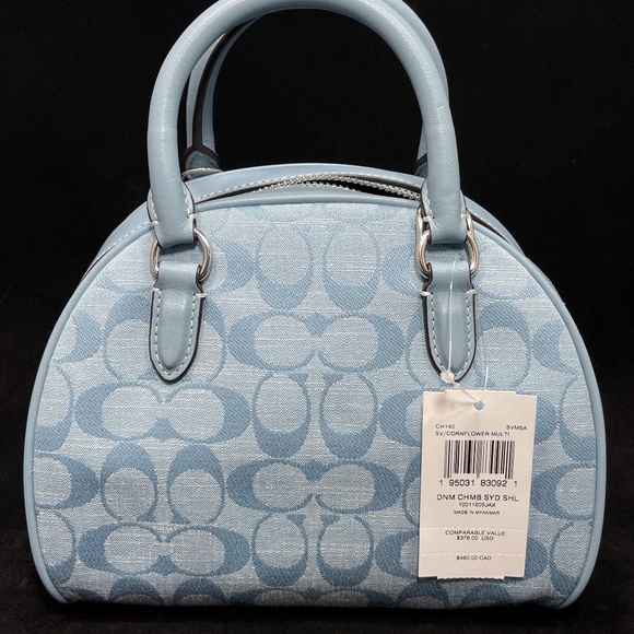 Coach Sydney Satchel In Signature Chambray - NWT - Picture 5 of 13
